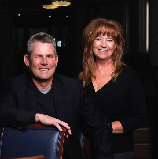 Mike and Sandy Waggett at photo shoot for local business magazine.